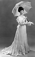 Wedding ensemble, H & W Company, leather, cotton, silk, metal, linen, ivory, mother of pearl, American